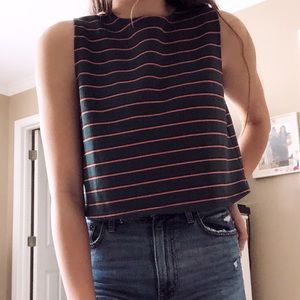Striped Cropped Tank